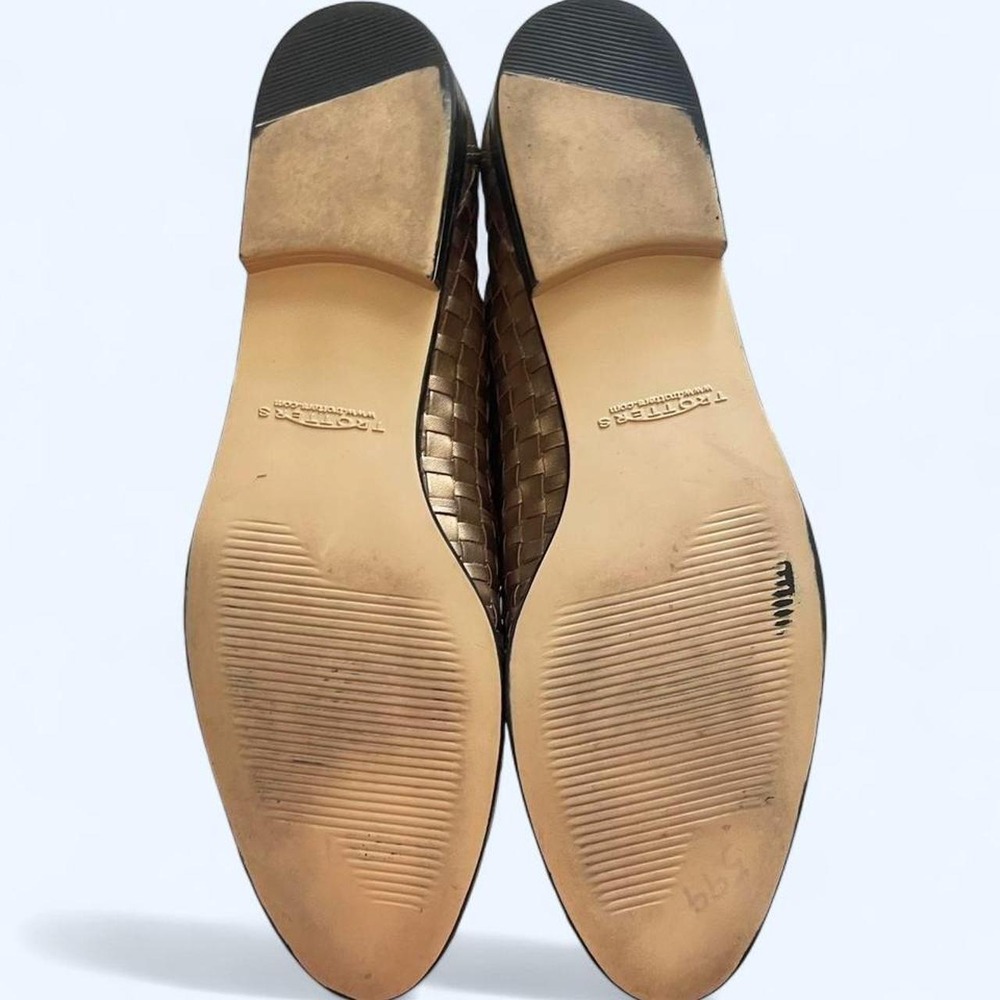 Gold woven vintage leather ballet‎ flats size 9S by Trotters - Picture 4 of 7
